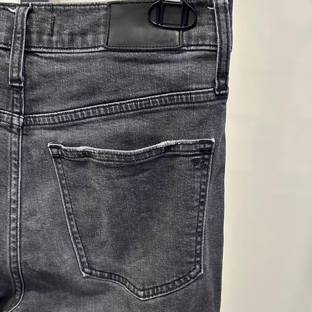 Madewell Perfect Vintage Crop Jeans Black Wash High Rise Straight Leg Size 27 - Picture 4 of 10